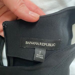 Banana Republic Black Knee Length Skater Dress
